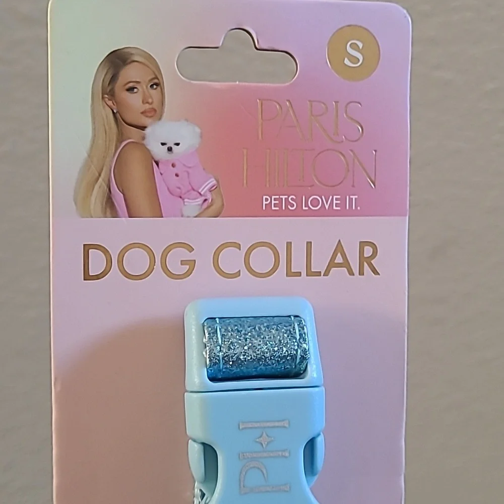Paris Hilton Sparkling Blue Dog Collar